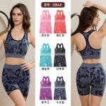 Women's High Elastic Thread Back Sports Bra With Comfortable Gathering and Paired With Thongs Cheap Bra Set